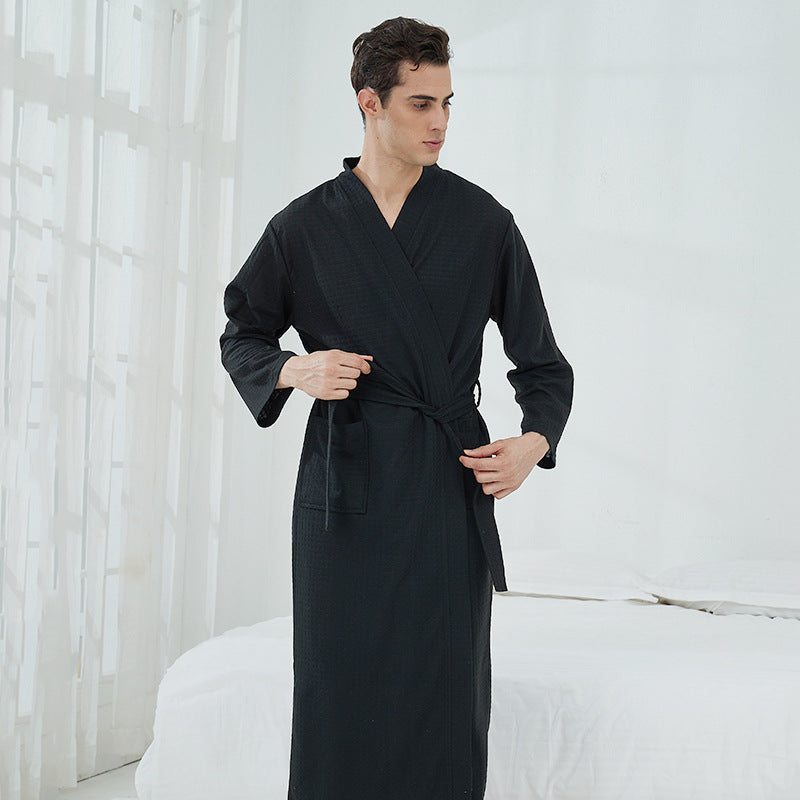 Sauna Thin Long Bathrobe