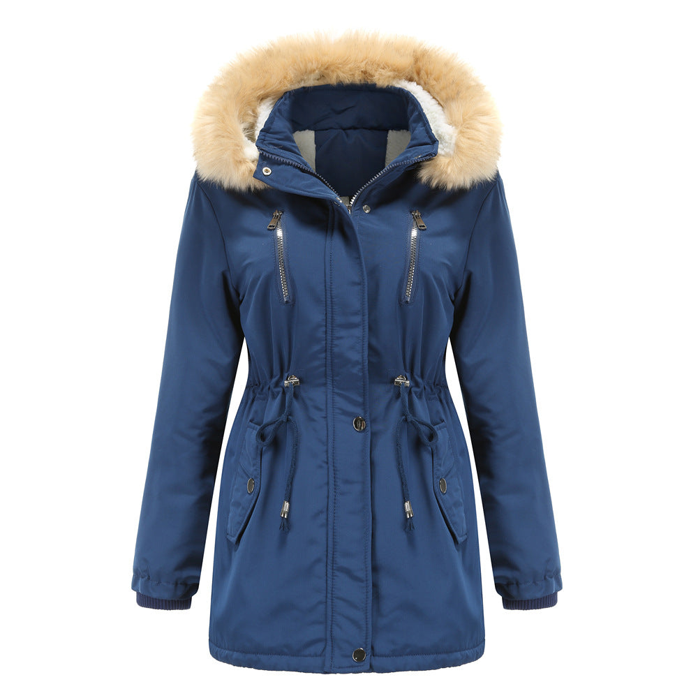 Removable Hat Fleece Padded Coat Parkas