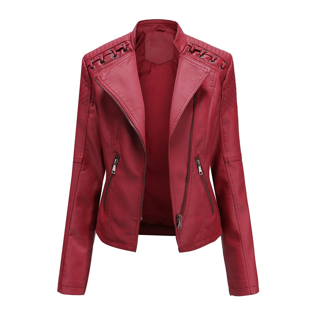 Stylish Short Leather Jacket