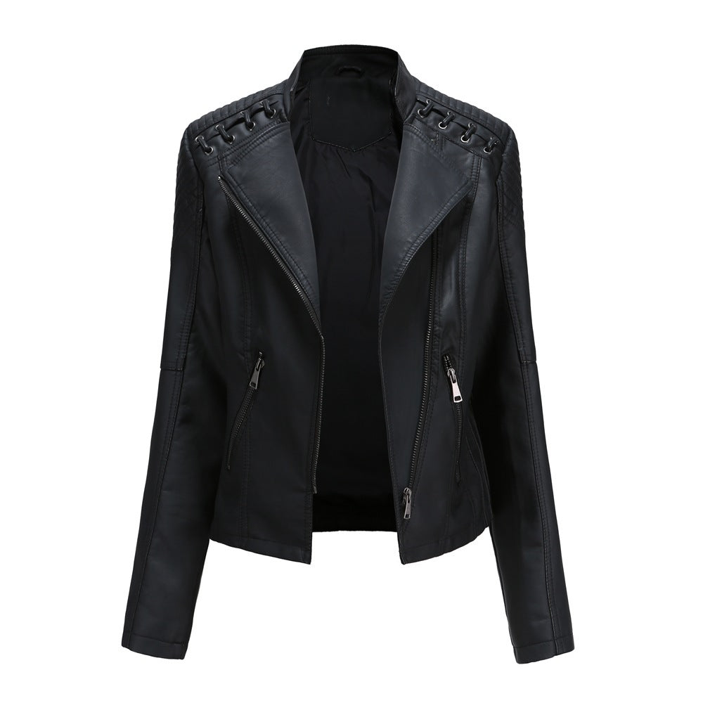 Stylische kurze Lederjacke