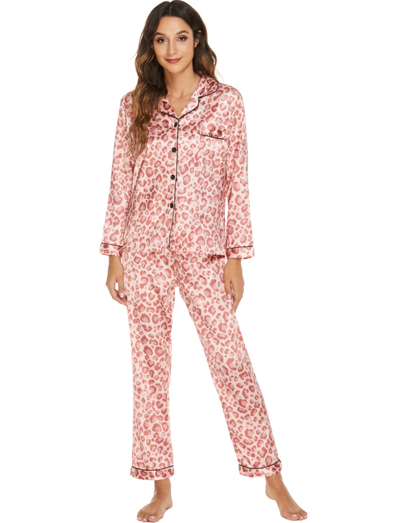 Long Sleeve Home Wear Pajamas Suit