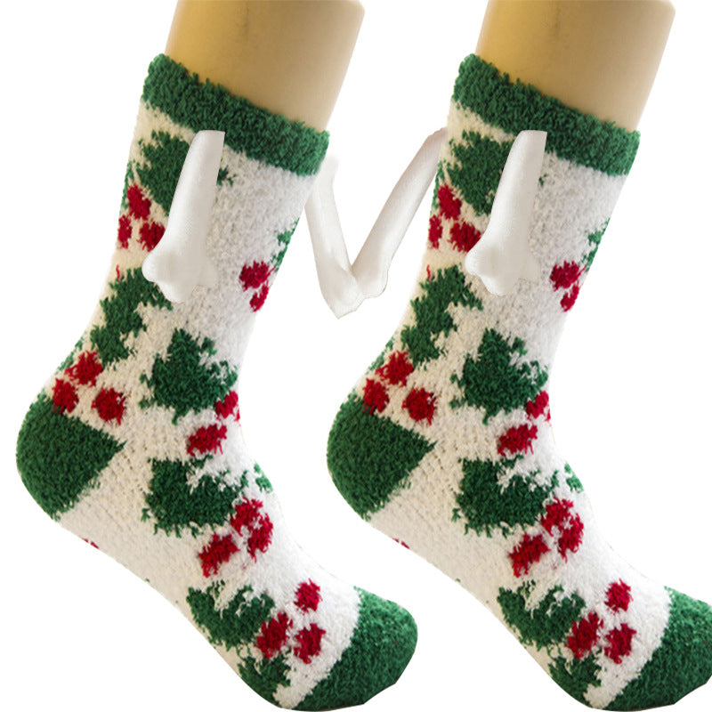 Weihnachts-3D-Magnetsocken für Paare