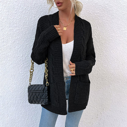 Stylischer Cardigan mit Taschenstrick