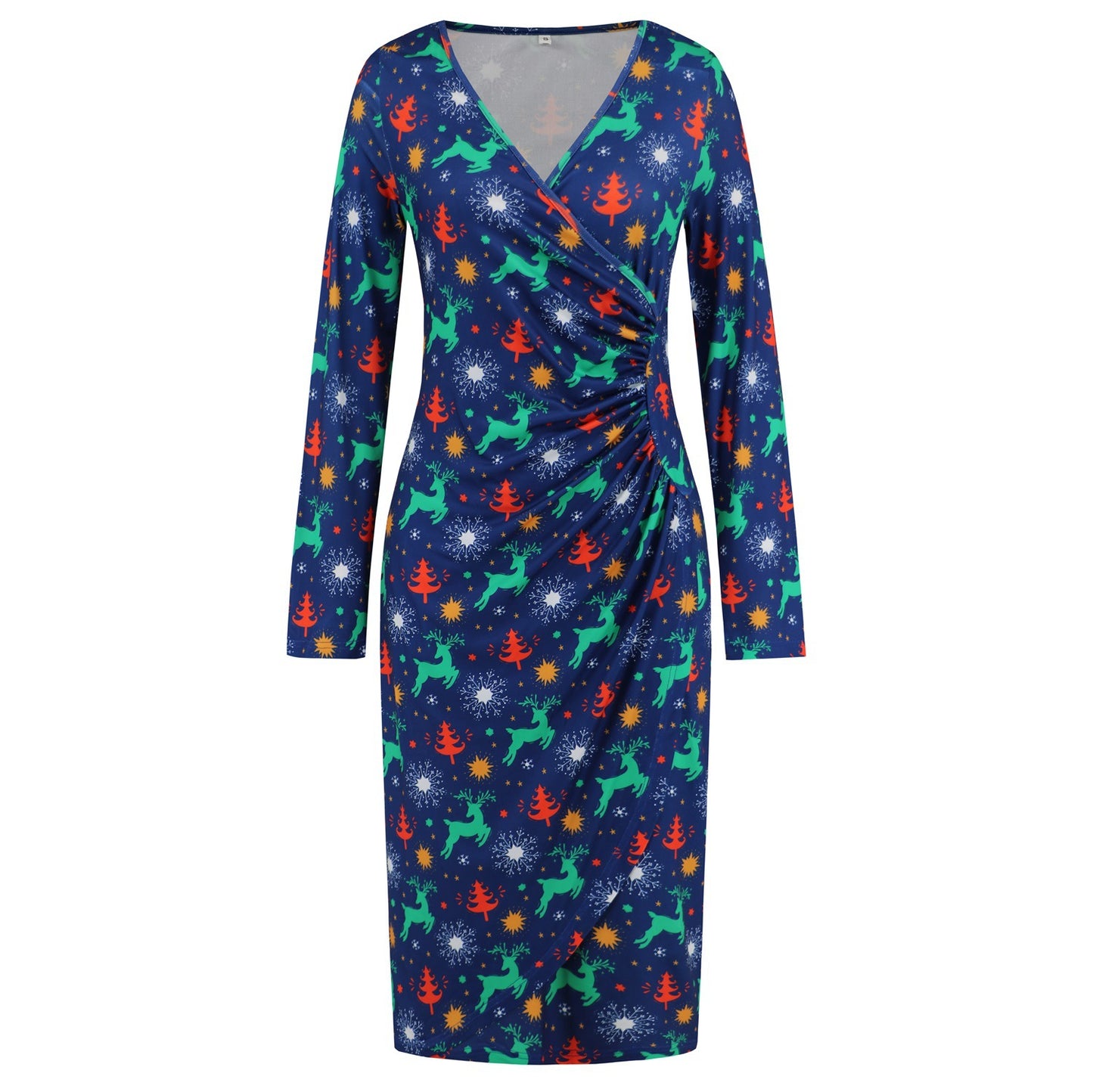 Christmas Printed Slimming Fit Dress