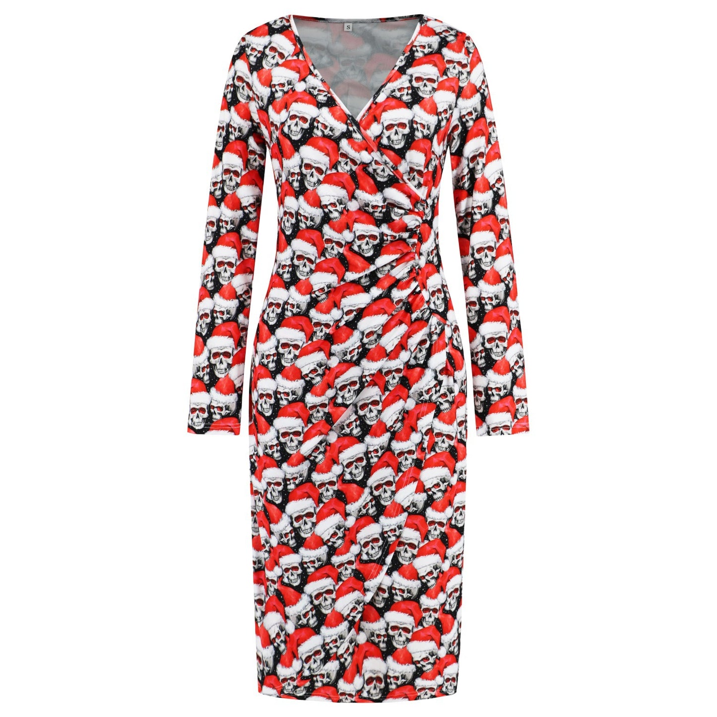 Christmas Printed Slimming Fit Dress