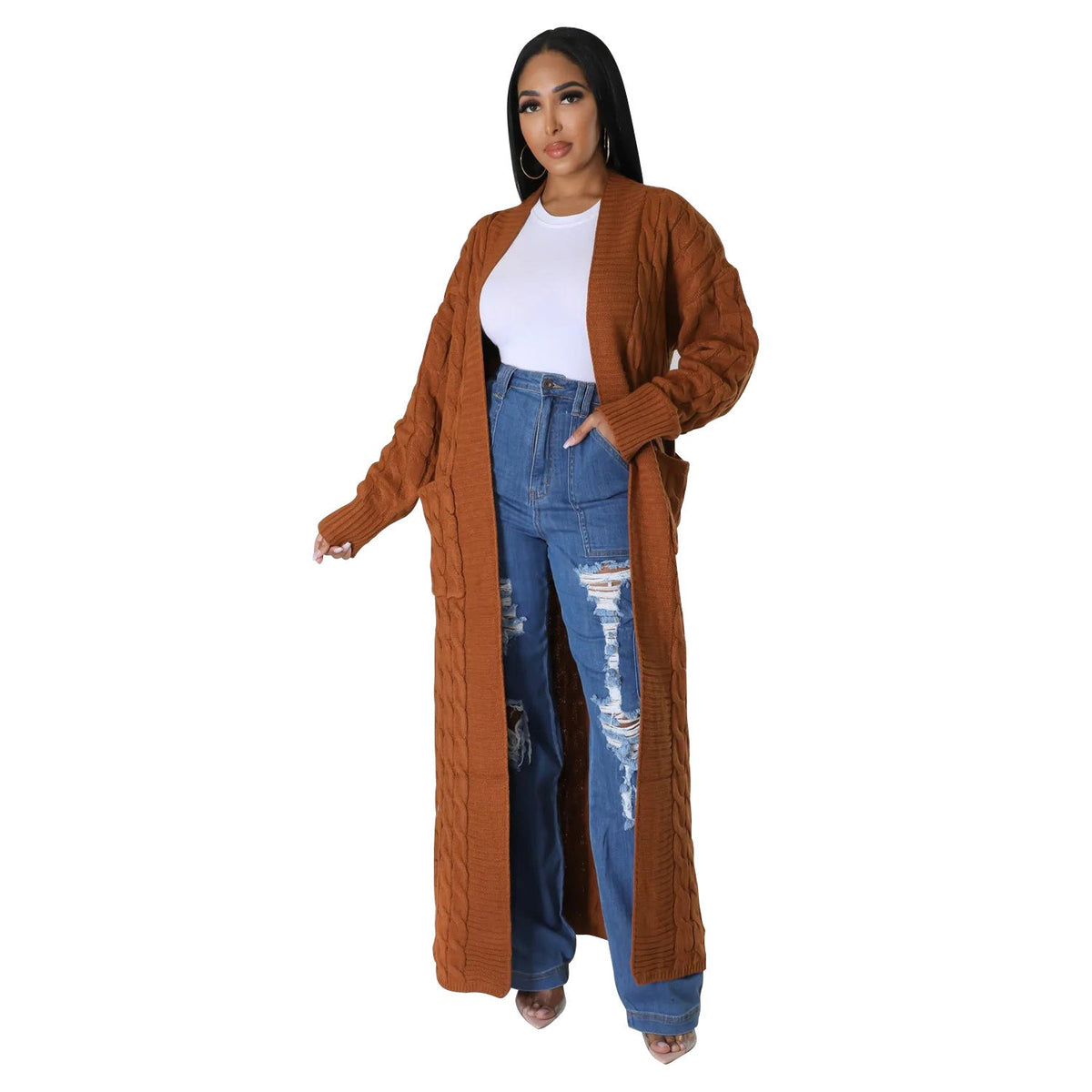 Elegant Winter Long Cardigan Sweater