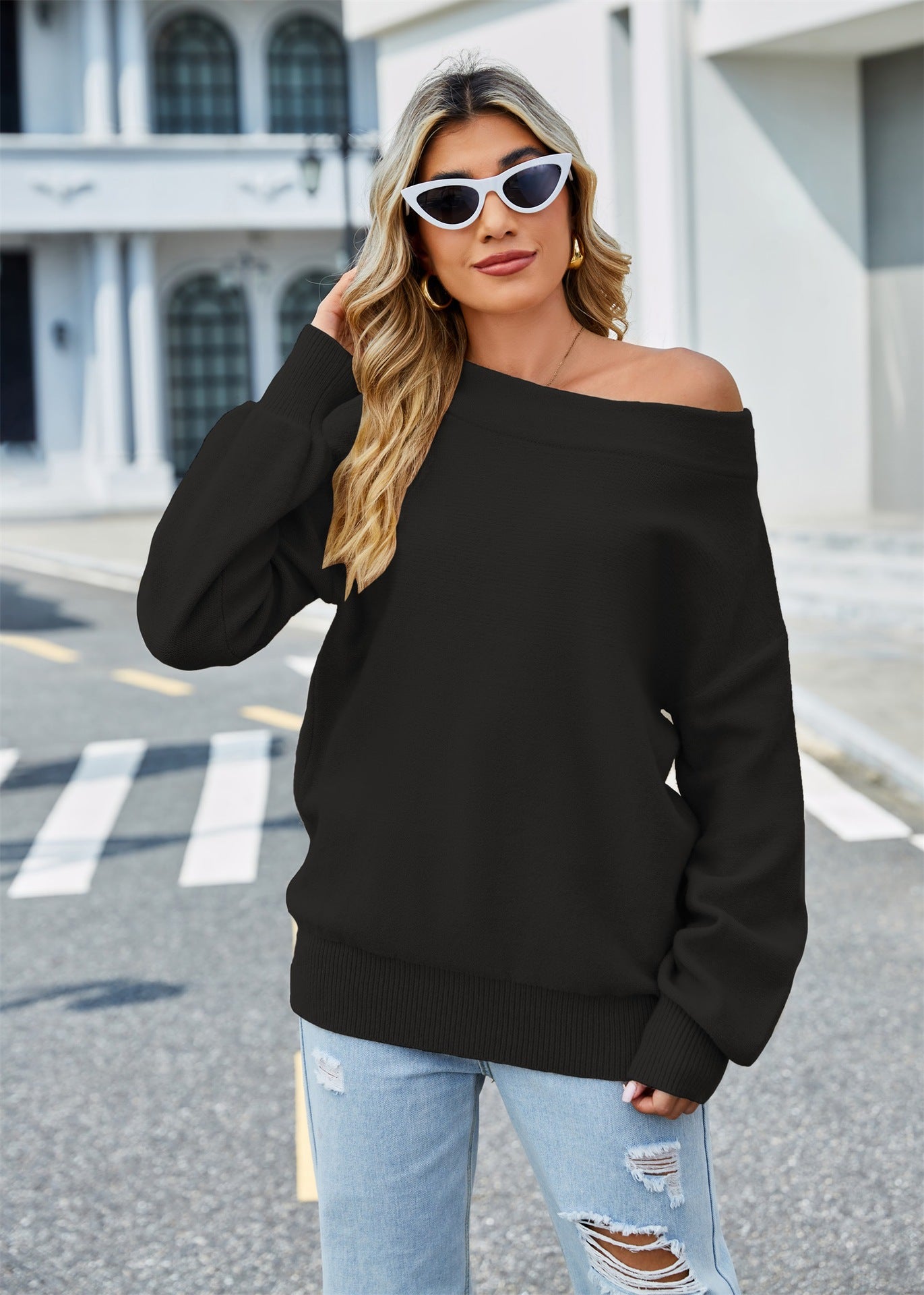 Elegant Stylish Plain Sweater