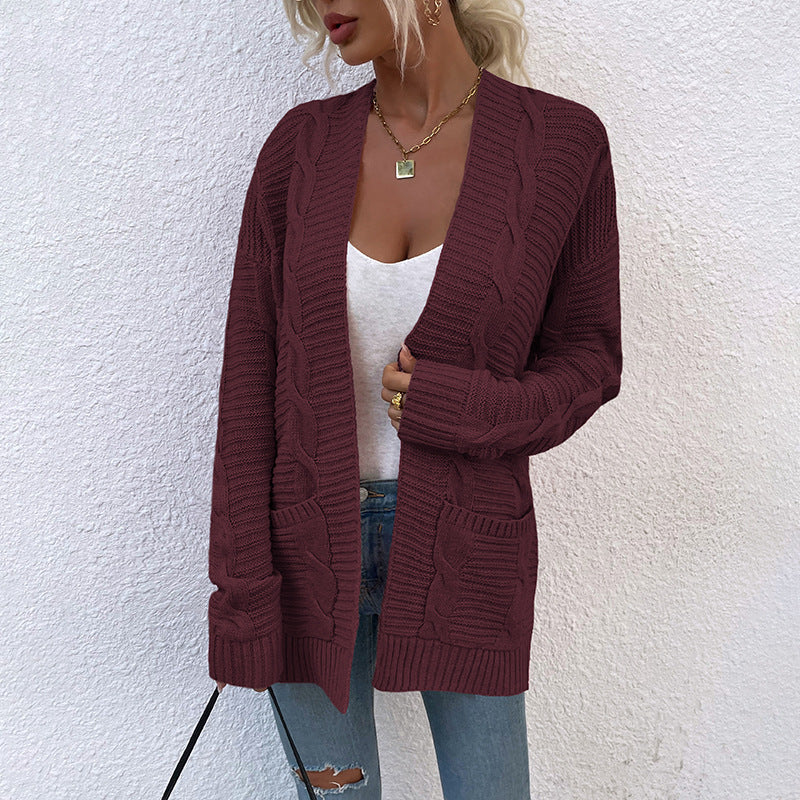 Stylish Pocket Knit Cardigan