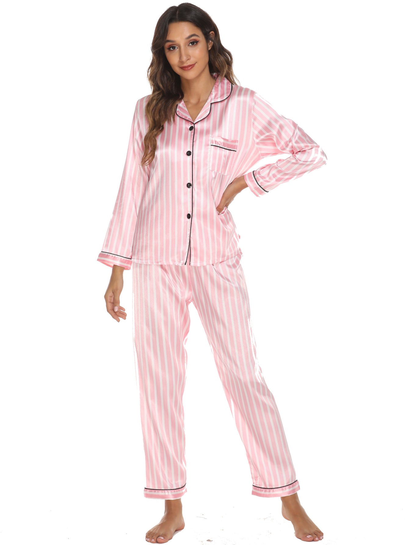 Long Sleeve Home Wear Pajamas Suit