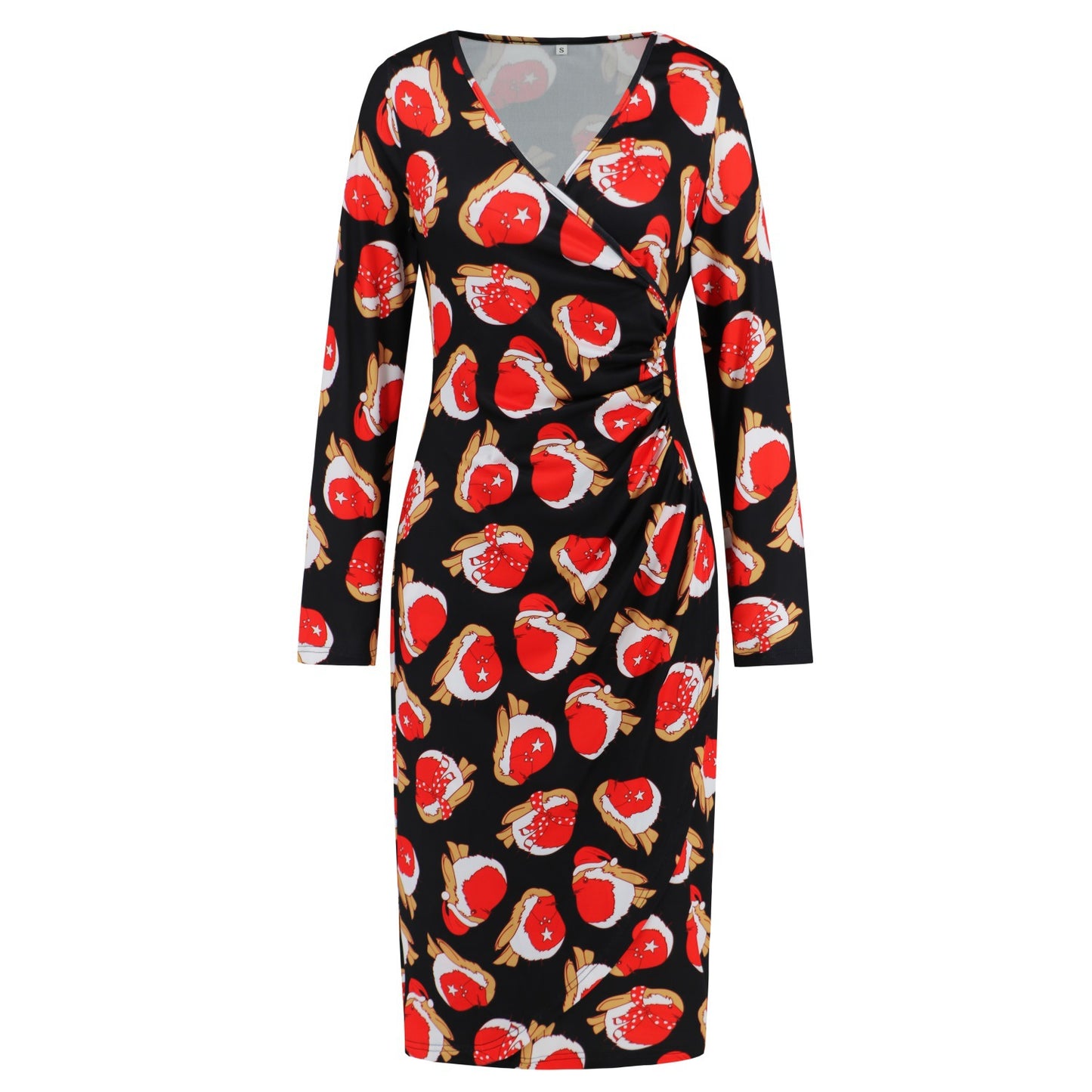 Christmas Printed Slimming Fit Dress