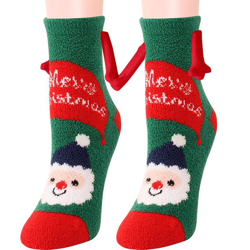 Weihnachts-3D-Magnetsocken für Paare