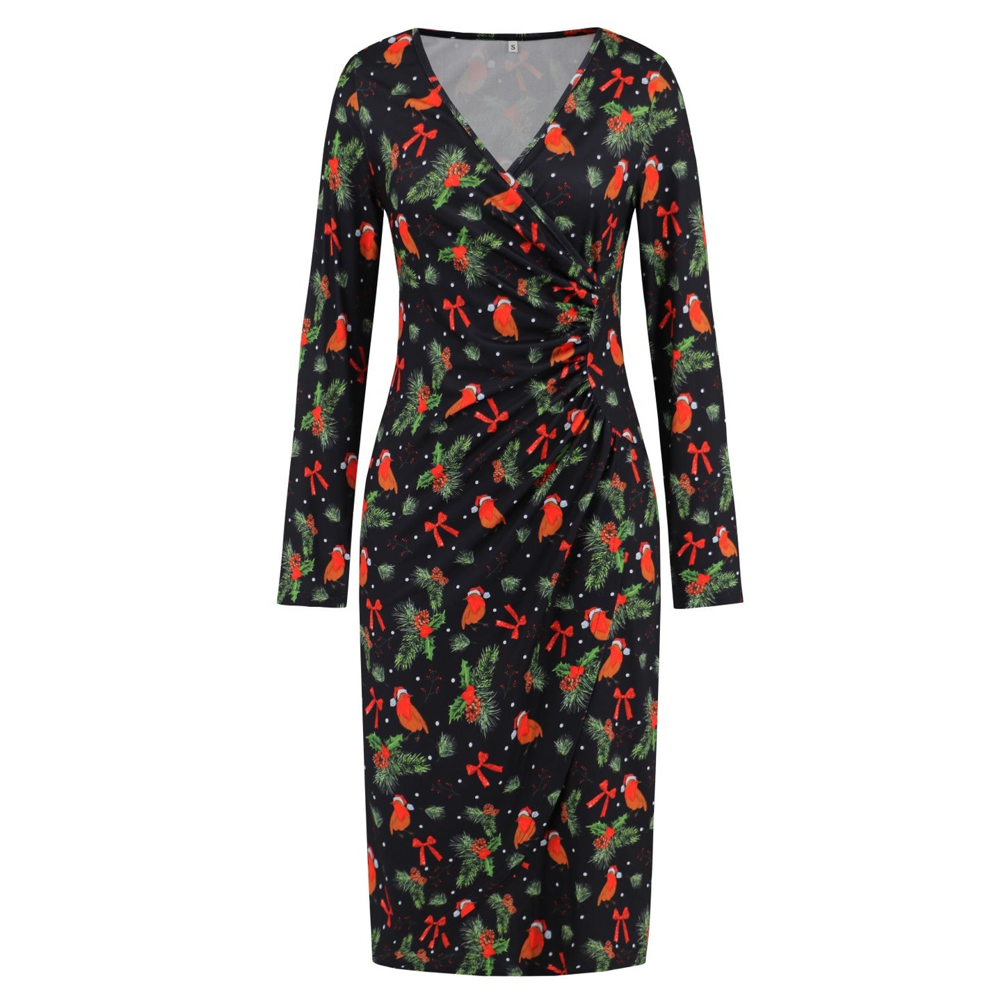 Christmas Printed Slimming Fit Dress