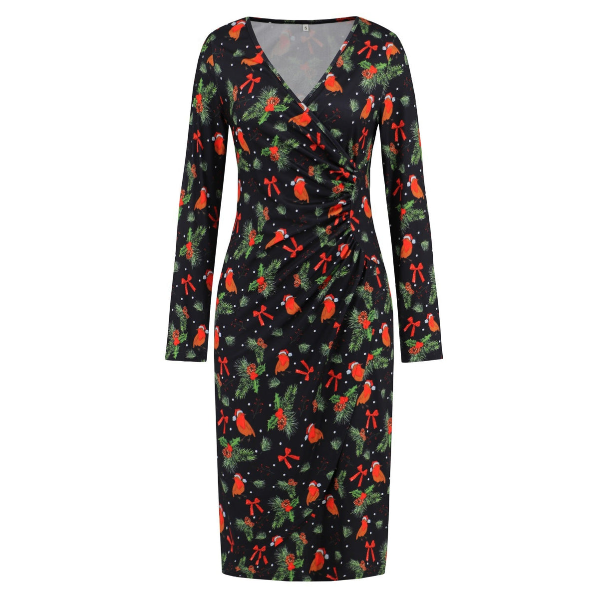 Christmas Printed Slimming Fit Dress