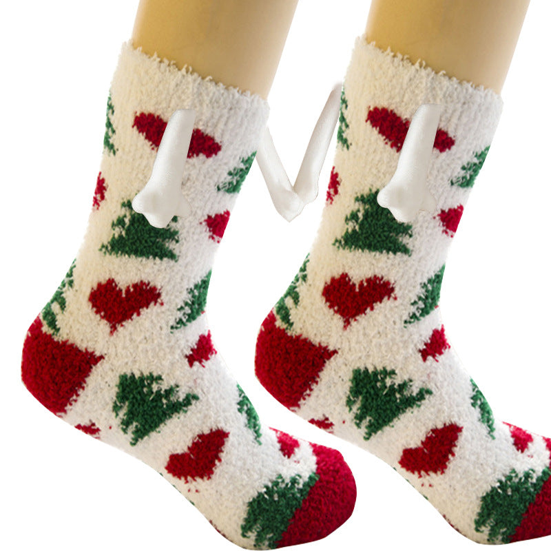 Weihnachts-3D-Magnetsocken für Paare