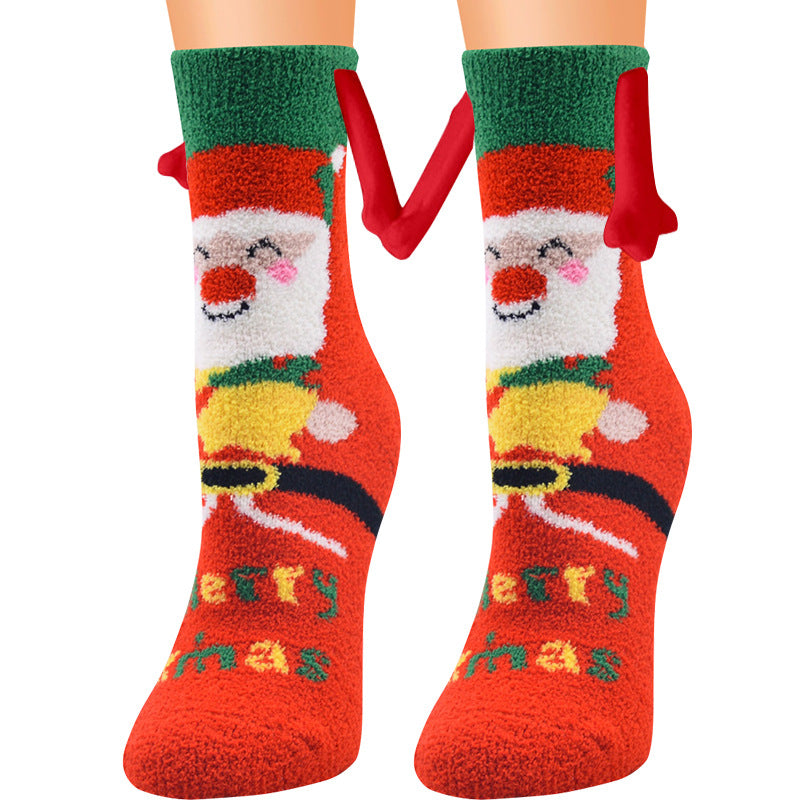 Weihnachts-3D-Magnetsocken für Paare