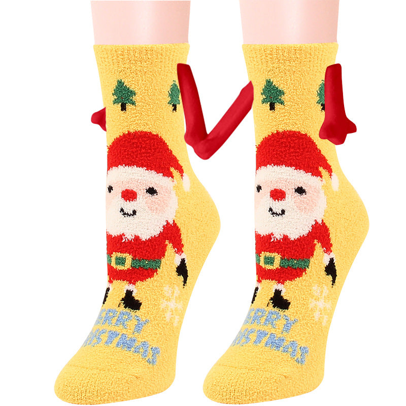 Weihnachts-3D-Magnetsocken für Paare