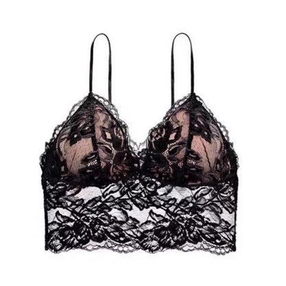 Backless Triangle Cup Thin Sling Lace Bra