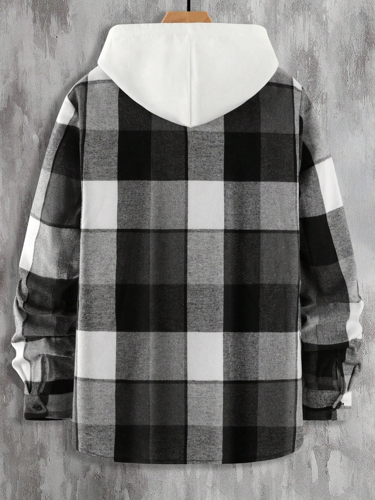Plaid Print Flap Pocket Shirt