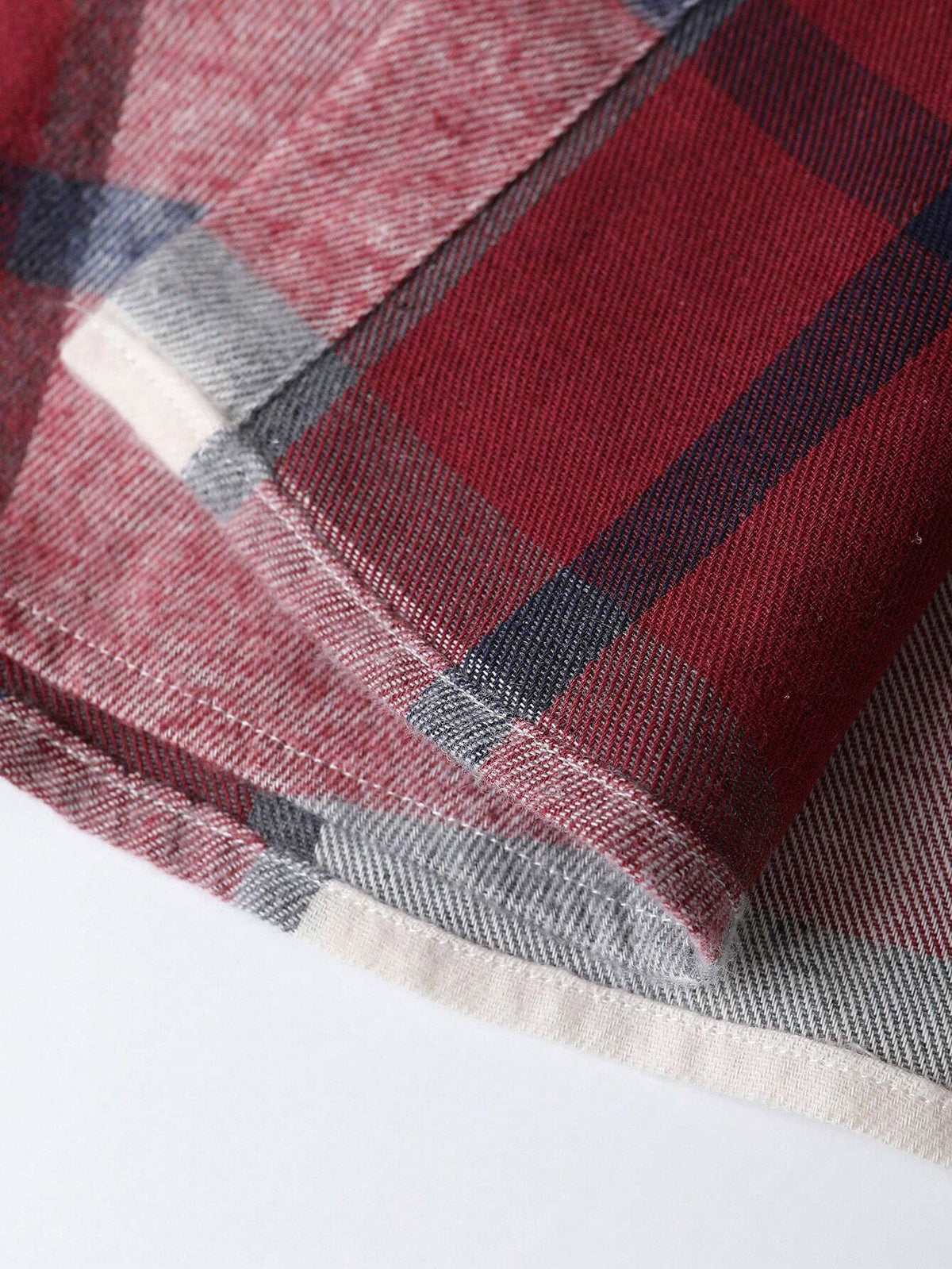 Plaid Print Flap Pocket Shirt