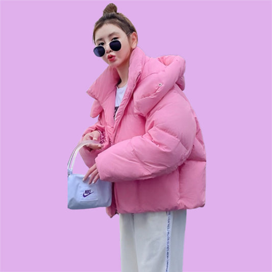 Puffy Cotton Padded Short Hoodie Jacket