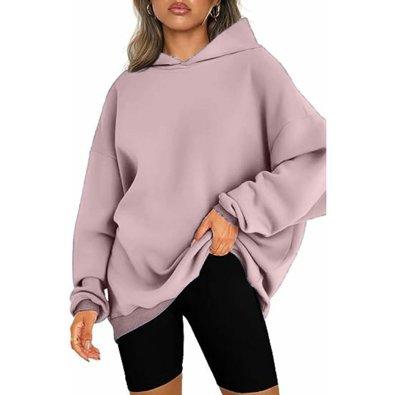 Casual Pullover Oversized Loose Brushed Hoodie