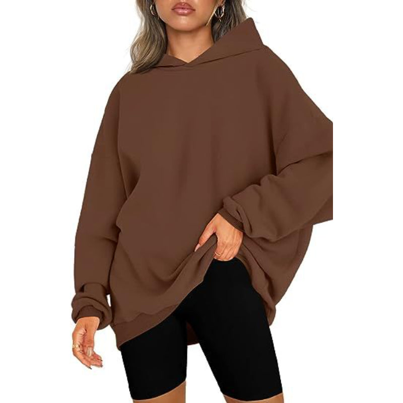 Casual Pullover Oversized Loose Brushed Hoodie