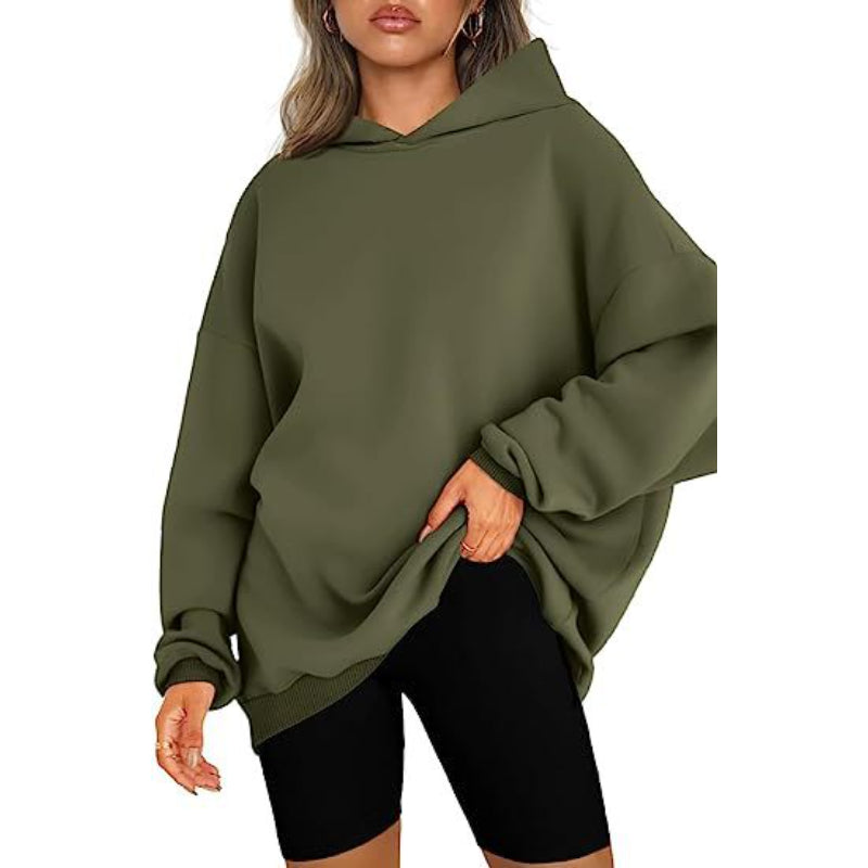 Casual Pullover Oversized Loose Brushed Hoodie