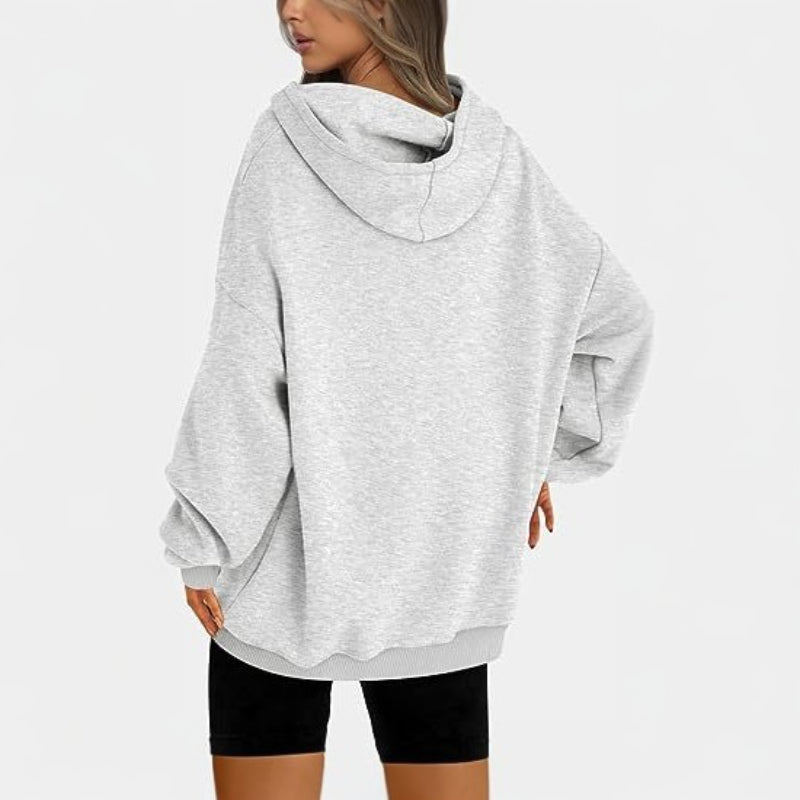 Casual Pullover Oversized Loose Brushed Hoodie