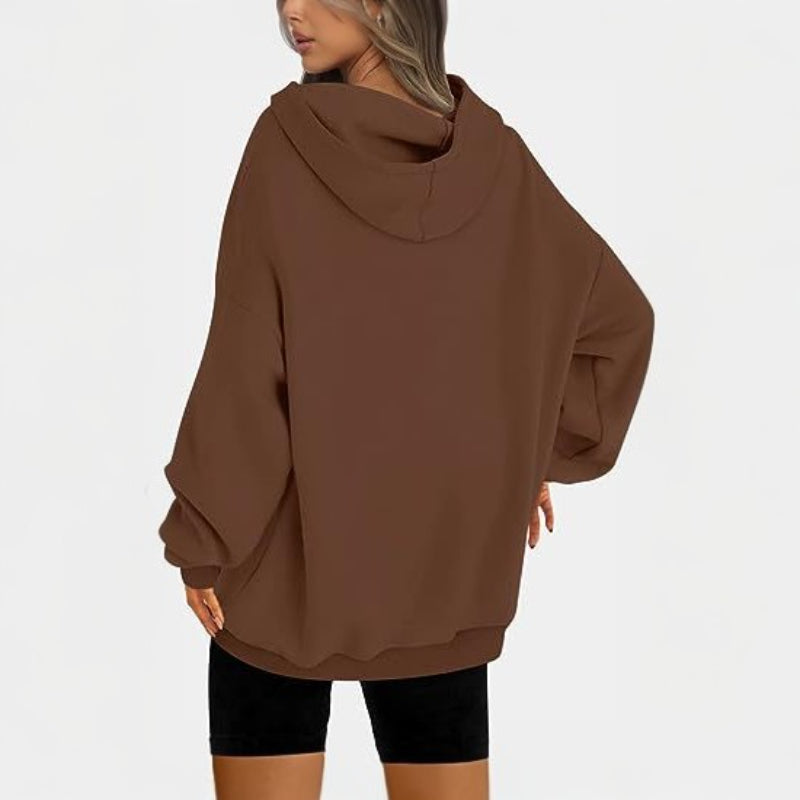 Casual Pullover Oversized Loose Brushed Hoodie