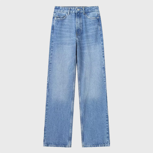 Relaxed Elasticity Straight Denim Jeans