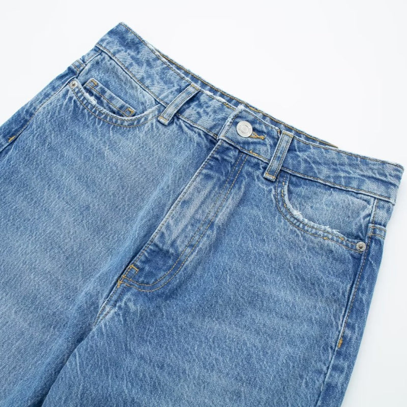 Jeans mit entspannter Elastizität und geradem Schnitt