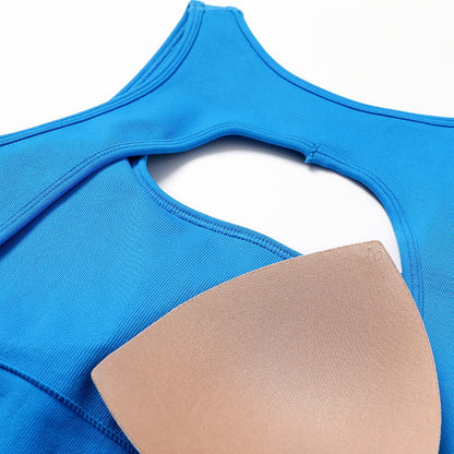 Nahtloser, hochelastischer Strampler mit Rückenausschnitt