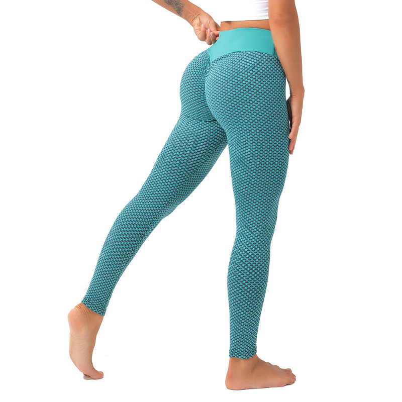 Seamless Plaid Breathable Active Fit Leggings