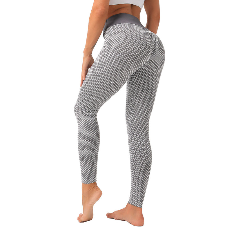 Seamless Plaid Breathable Active Fit Leggings