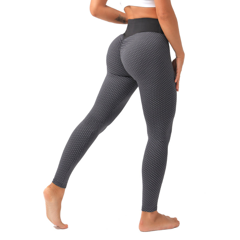 Nahtlose, karierte, atmungsaktive Active-Fit-Leggings