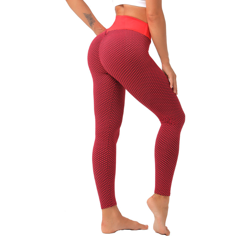 Seamless Plaid Breathable Active Fit Leggings