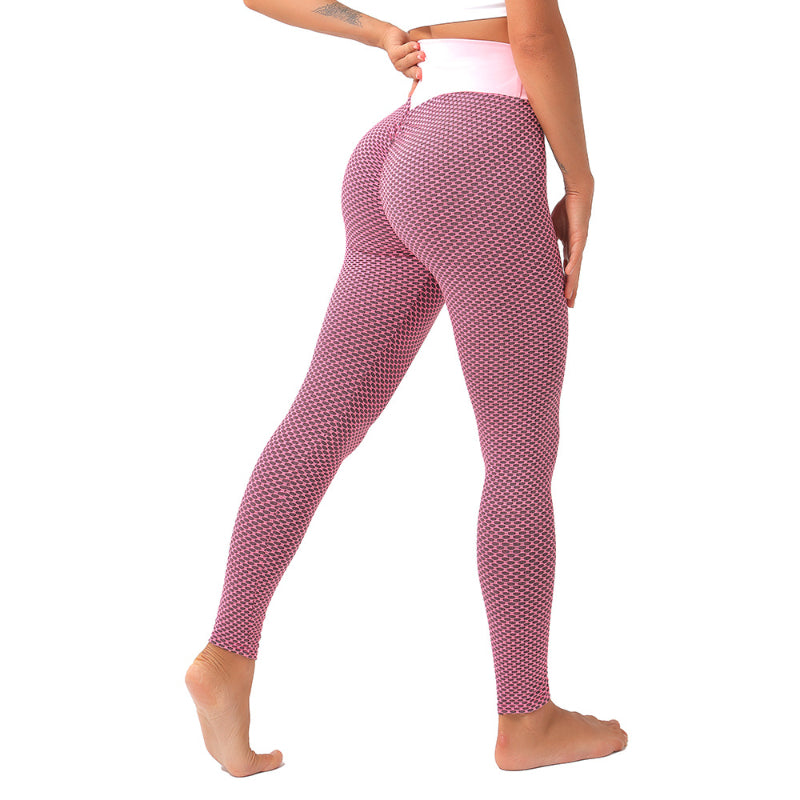 Seamless Plaid Breathable Active Fit Leggings