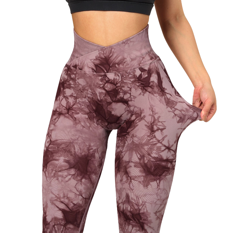 Nahtlose Active Fit Stride-Leggings mit Batikmuster