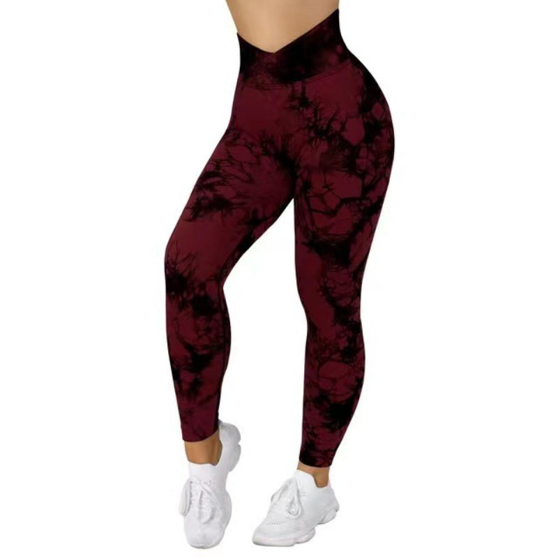 Nahtlose Active Fit Stride-Leggings mit Batikmuster