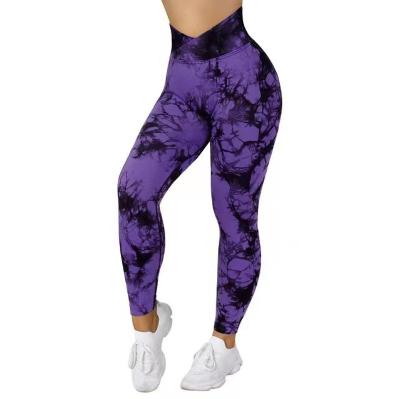 Nahtlose Active Fit Stride-Leggings mit Batikmuster