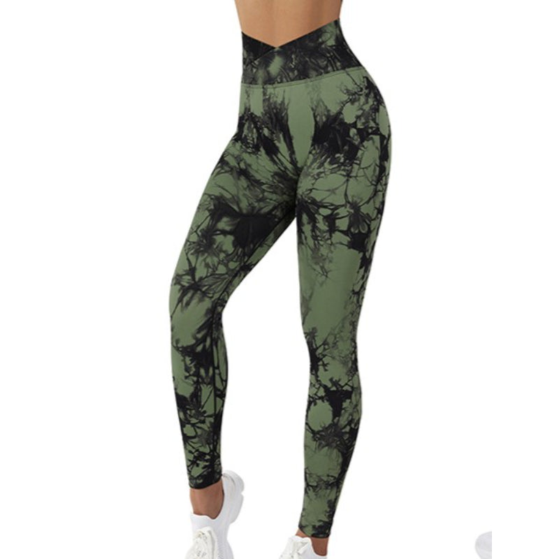 Nahtlose Active Fit Stride-Leggings mit Batikmuster