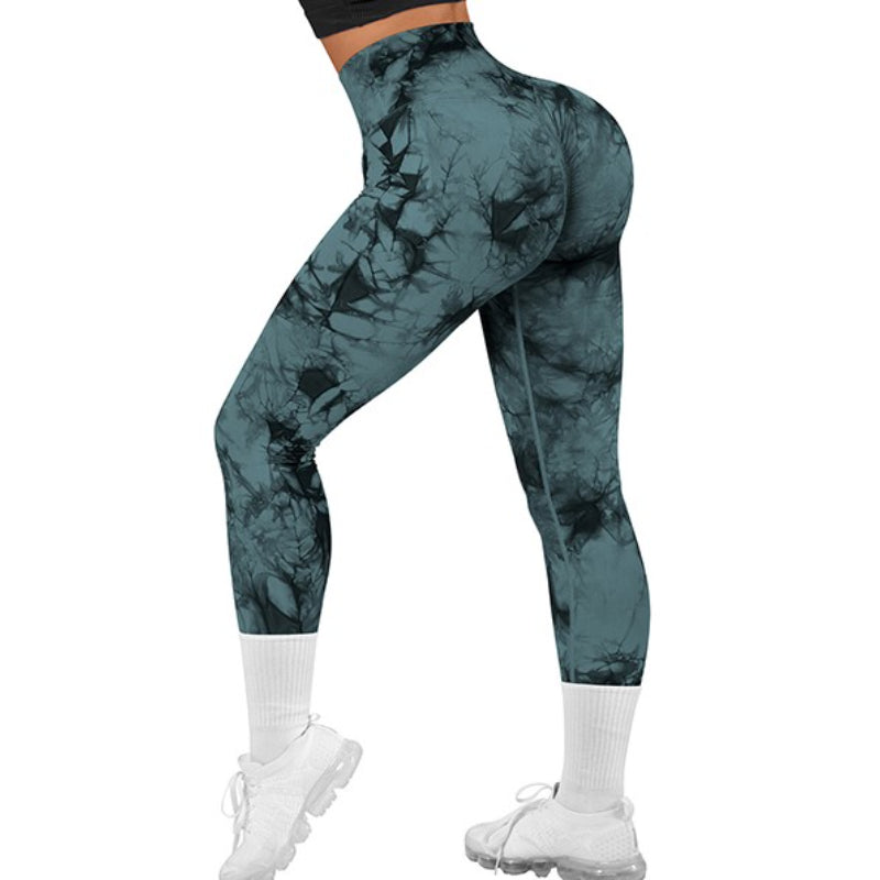 Nahtlose Active Fit Stride-Leggings mit Batikmuster