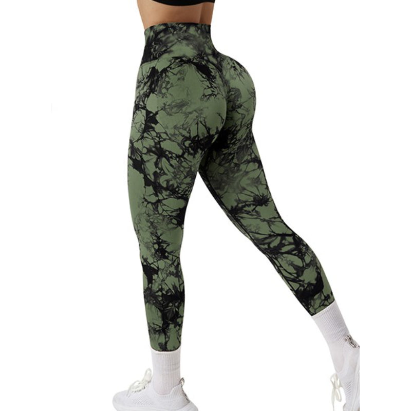 Nahtlose Active Fit Stride-Leggings mit Batikmuster