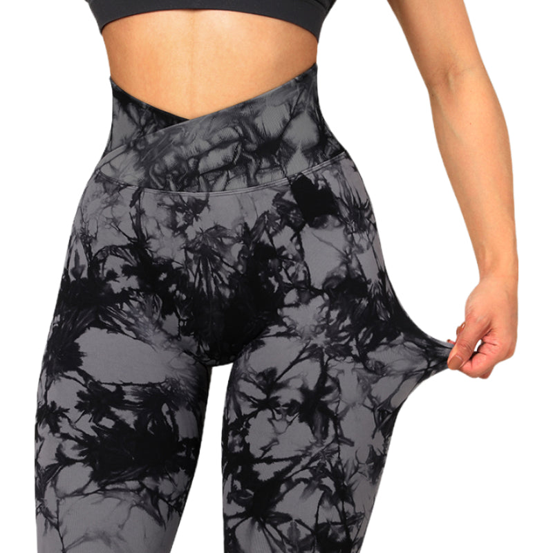 Nahtlose Active Fit Stride-Leggings mit Batikmuster