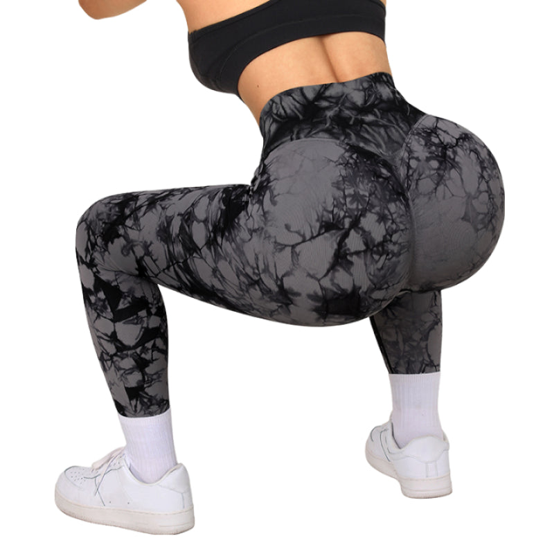 Nahtlose Active Fit Stride-Leggings mit Batikmuster