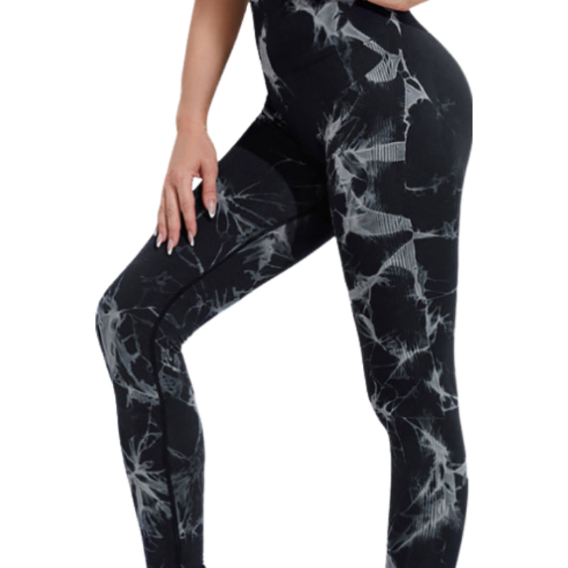 Nahtlose Active Fit Stride-Leggings mit Batikmuster