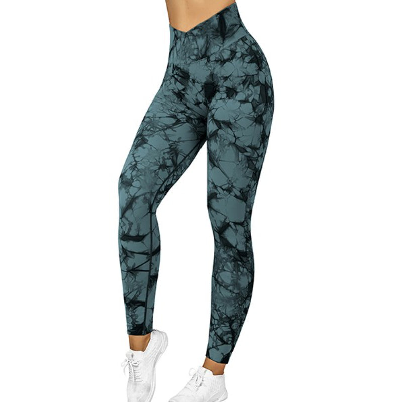 Nahtlose Active Fit Stride-Leggings mit Batikmuster