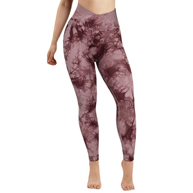 Nahtlose Active Fit Stride-Leggings mit Batikmuster