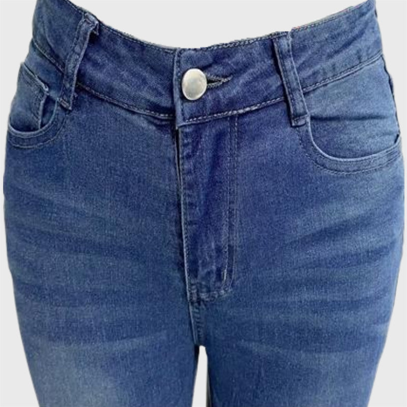 Slim-Fit-Jeans aus ausgestelltem Denim