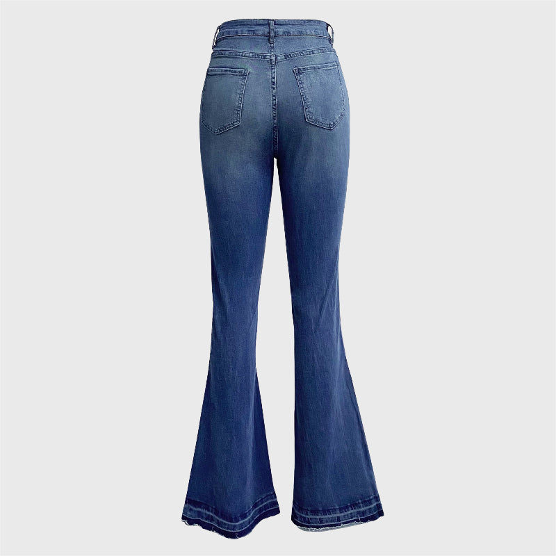 Slim-Fit-Jeans aus ausgestelltem Denim